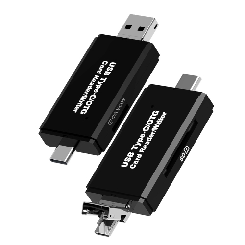 Lecteur de carte USB Type-C pour SD, Micro SD, Smartphones Android Caméras | Lecteur - Enregistreur USB 2.0 Haute Vitesse 480 Mbps