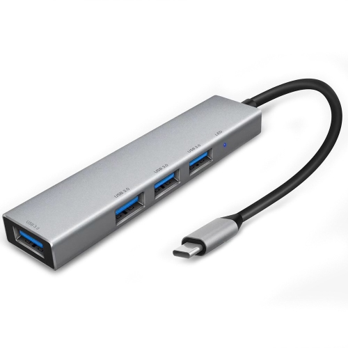 Adaptateur de hub USB 3.0 haute vitesse portable ultra-rapide en aluminium pour PC portable comme le montre la photo 