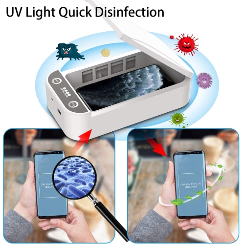 Disinfection Box/ sanitizer UV-C Light - Portable Antibacterial Sterilization Box for Phones, Headphones, Keys and More,