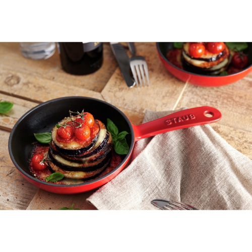 STAUB Pans 16 cm / 6.5 inch Cast Iron Frying Pan, Cherry