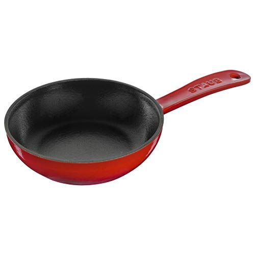 STAUB Pans 16 cm / 6.5 inch Cast Iron Frying Pan, Cherry
