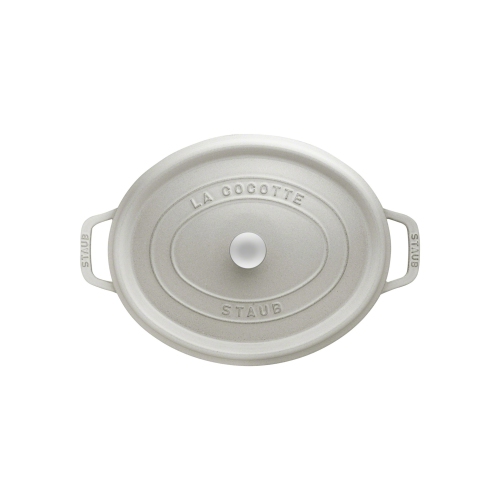 STAUB La Cocotte 5,5&nbsp;L – Cocotte ovale en fonte, truffe blanche