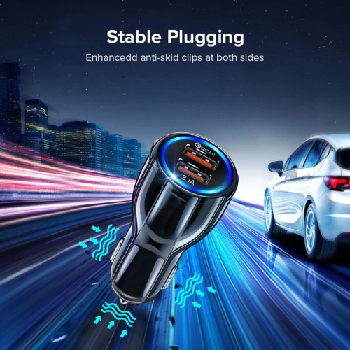 GETIHU 18W 3.1A FAST CAR CHARGE 3.0 Universal Dual USB FOR TYPE-C