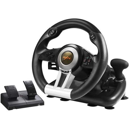 Image 1 of 4.. PC Racing Wheel, PXN V3 Pro 180 Degree Universal Usb Car Sim Race Steering Wheel with Pedals - Open Box