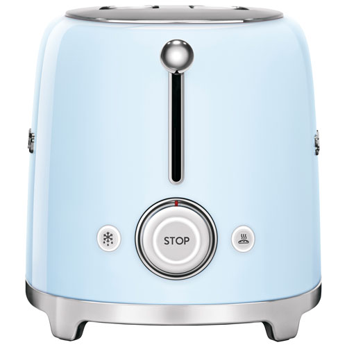 Grille-pain rétro des années 50 de Smeg - 2 tranches - Bleu pastel