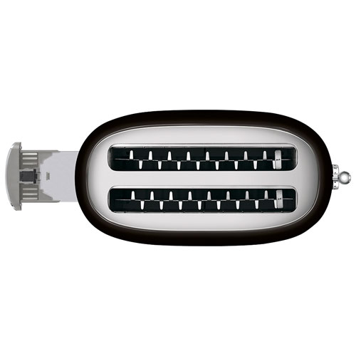 Grille-pain rétro à fentes longues des années 50 de Smeg - 4 tranches - Noir