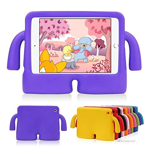 CC  Topsave 3D Cute Cartoon Protection Shock Proof Drop-Proof Kids Case Cover for Ipad Air1/air2/pro9.7/new2017), Purple