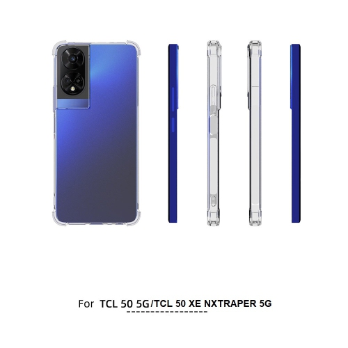 TopSave Extra Corner Bumper Soft TPU Gel Rubber Case For TCL 50 XE NXTPAPER 5G 6.6", Clear