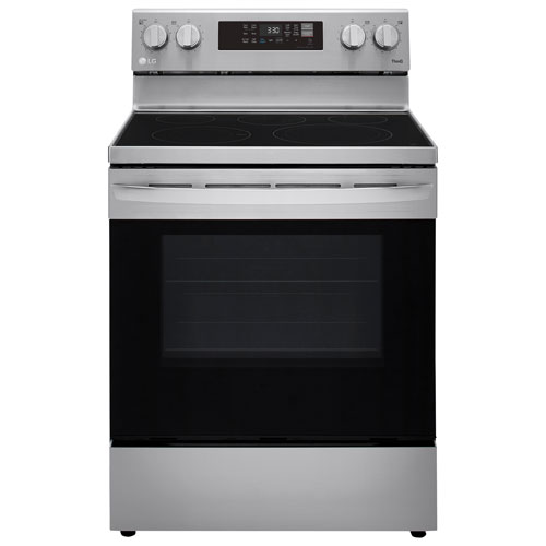 LG 30" 6.3 Cu. Ft. Fan Convection 5-Element Electric Air Fry Range - Stainless Steel