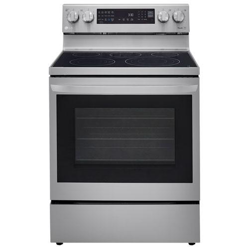 LG 30" 6.3 Cu. Ft. True Convection 5-Element Electric Air Fry Range - Stainless Steel