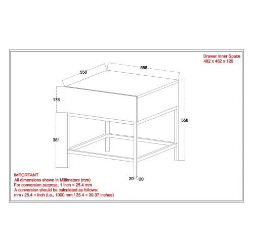 Viva Lifestyle Furiture ACCENT TABLE - NATURAL BURNT