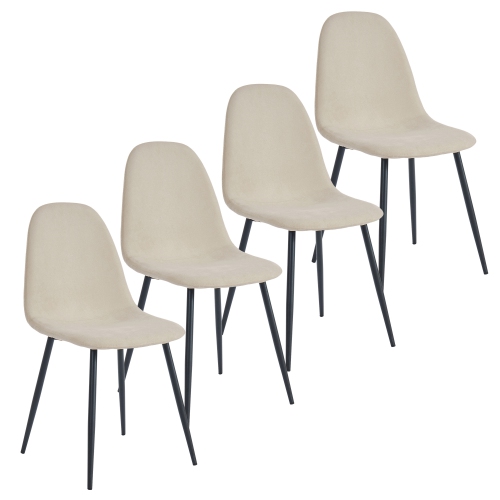 Viva Lifestyle Furiture SIDE CHAIR, SET OF 4 - BEIGE