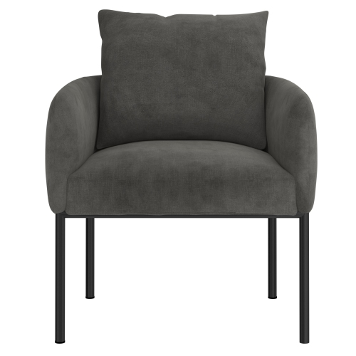 Viva Lifestyle Furiture ACCENT CHAIR - CHARCOAL/BK LEG
