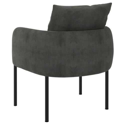 Viva Lifestyle Furiture ACCENT CHAIR - CHARCOAL/BK LEG