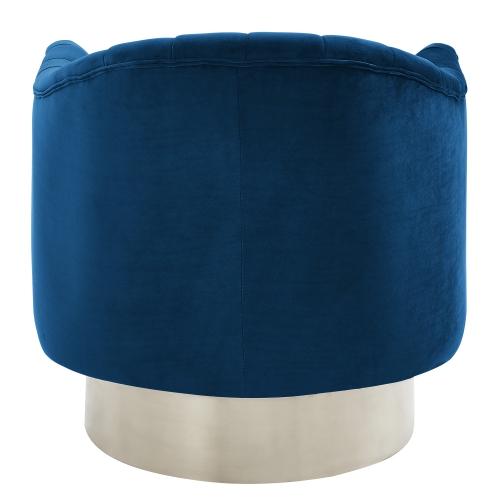 Viva Lifestyle Furiture SWIVEL ACCENT CHAIR - BLUE/SILVER