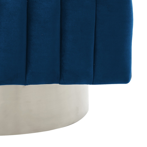 Viva Lifestyle Furiture SWIVEL ACCENT CHAIR - BLUE/SILVER