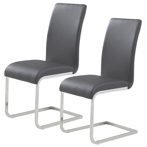 Viva Lifestyle Furiture SIDE CHAIR, SET OF 2 - GREY