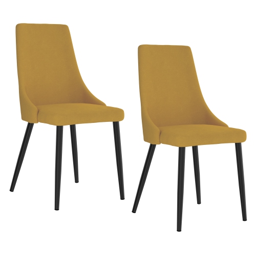 Viva Lifestyle Furiture SIDE CHAIR, SET OF 2 - MUSTARD