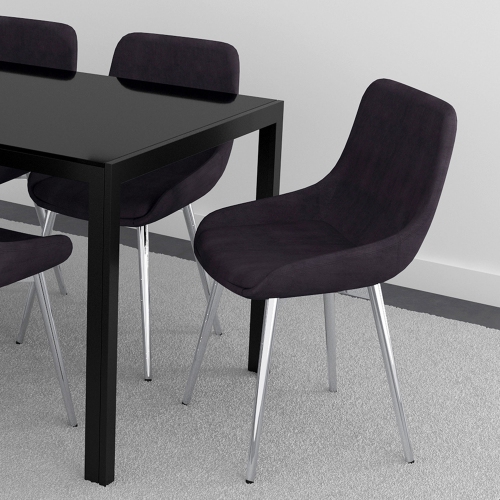 CHAISE D’APPOINT meublement de Viva Lifestyle, ENSEMBLE DE 2 - NOIR