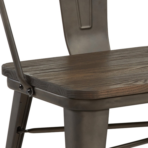 BANC de meublement avec DOSSIER de Viva Lifestyle - GUNMETAL