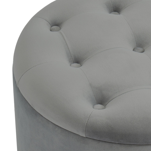POUF DE RANGEMENT ROND Furmeubles de Viva Lifestyle - Gris