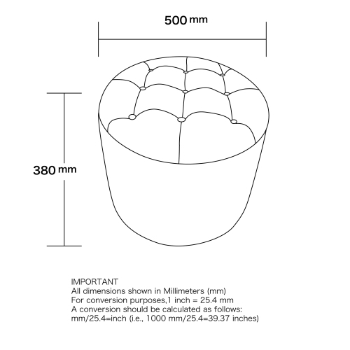 POUF DE RANGEMENT ROND Furmeubles de Viva Lifestyle - Gris