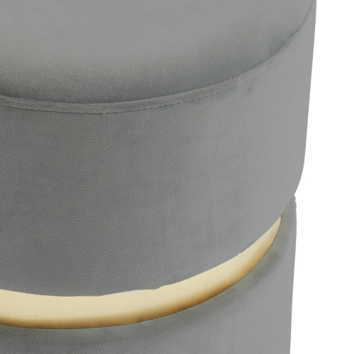 Viva Lifestyle Furiture ROUND OTTOMAN - GREY