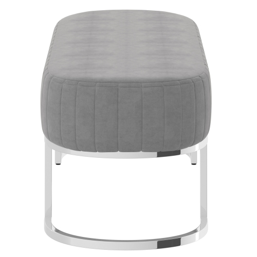 BANC de meublement de Viva Lifestyle - jambe GRIS/argent