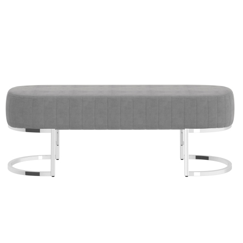 BANC de meublement de Viva Lifestyle - jambe GRIS/argent