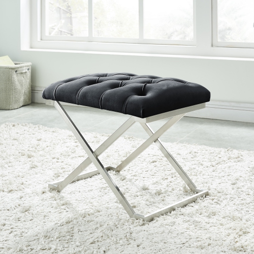 BANQUETTE SIMPLE Furmeubles de Viva Lifestyle - NOIR-ARGENTÉ