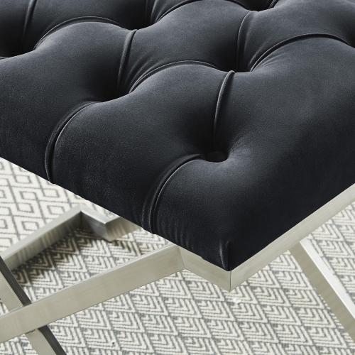 BANQUETTE SIMPLE Furmeubles de Viva Lifestyle - NOIR-ARGENTÉ