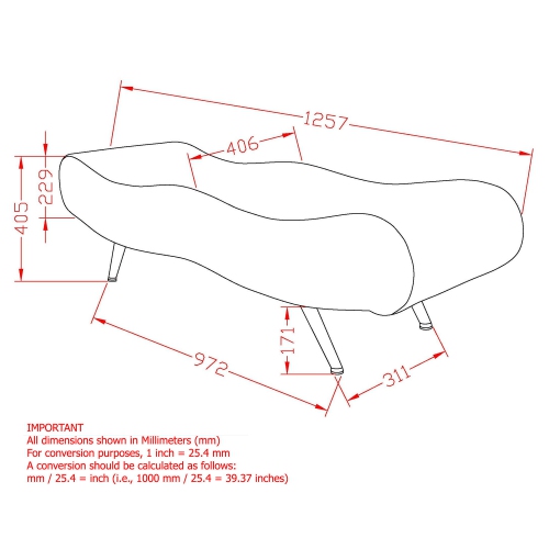 Viva Lifestyle Furiture BENCH - WHITE