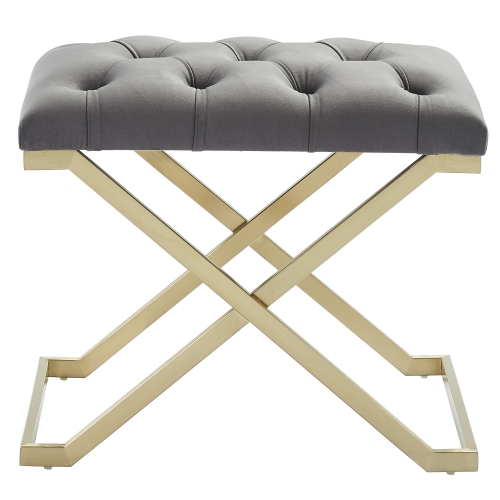 VIVA LIFESTYLE INC.  Furiture Single Bench - Grey/gold