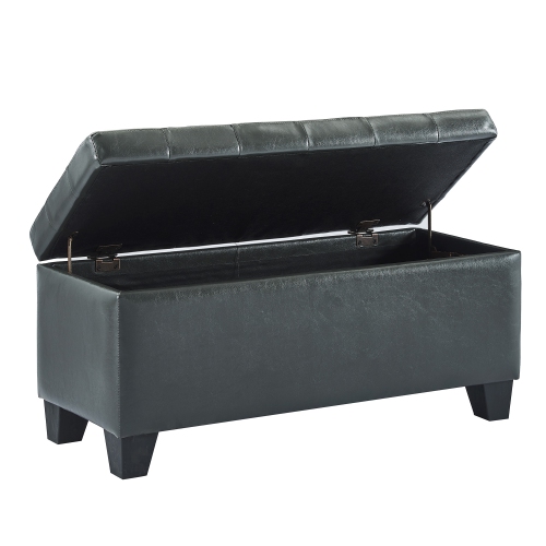 Viva Lifestyle Furiture RECTANGULAR STORAGE OTTOMAN - GREY
