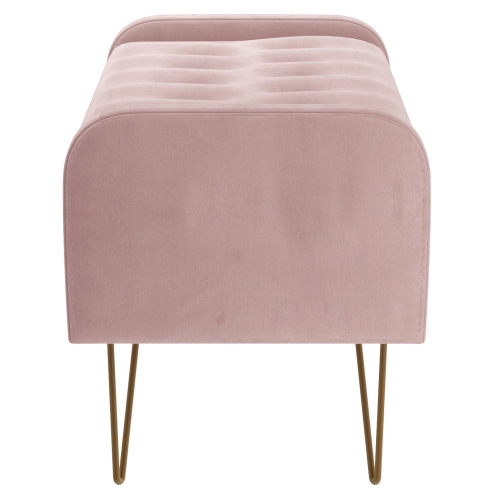 Viva Lifestyle Furiture STORAGE OTTOMAN - BLUSH/GOLD