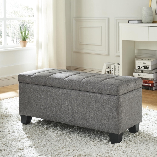 POUF DE RANGEMENT RECTANGULAIRE Furmeubles de Viva Lifestyle - Gris