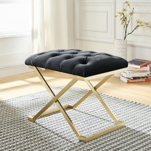 Viva Lifestyle Furiture SINGLE BENCH - BLACK/GOLD