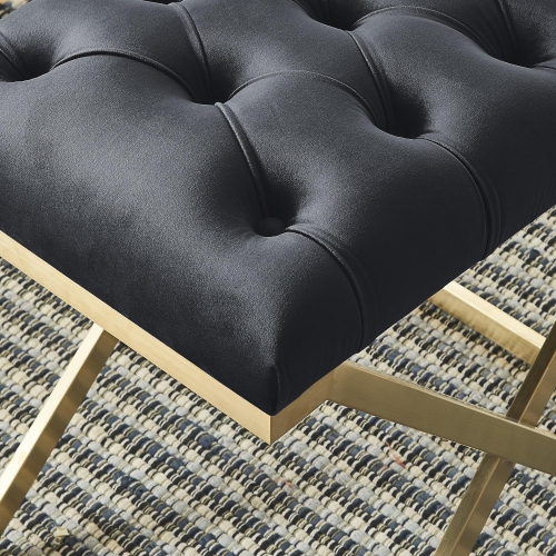 Viva Lifestyle Furiture SINGLE BENCH - BLACK/GOLD