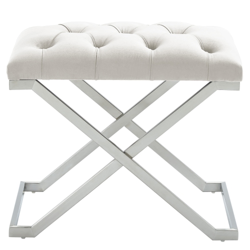 Viva Lifestyle Furiture SINGLE BENCH - IVORY/SILVER