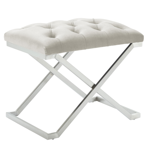 Viva Lifestyle Furiture SINGLE BENCH - IVORY/SILVER
