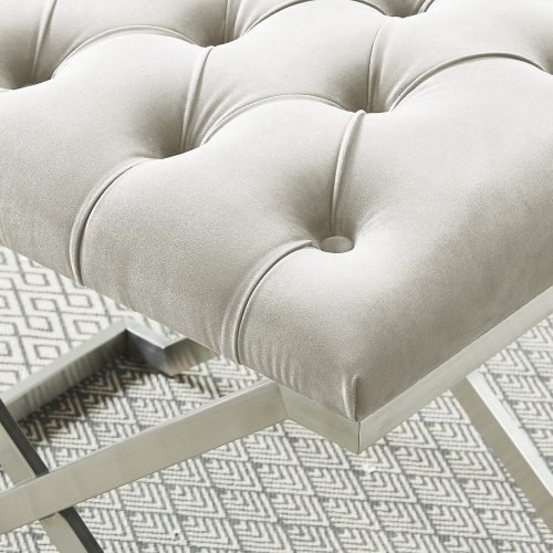 Viva Lifestyle Furiture SINGLE BENCH - IVORY/SILVER