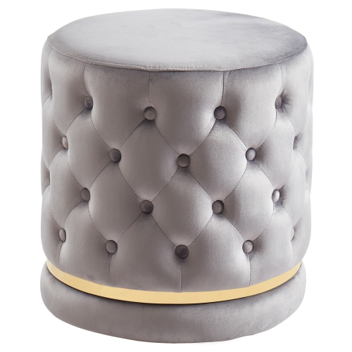 VIVA LIFESTYLE INC.  Furiture Round Swivel Ottoman - Grey/gold
