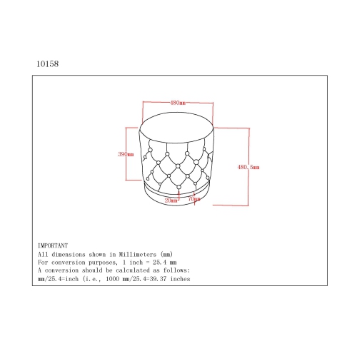 Viva Lifestyle Furiture ROUND SWIVEL OTTOMAN - GREY/GOLD