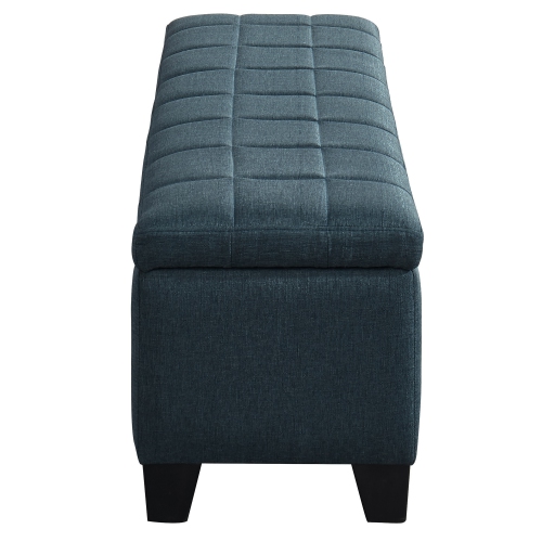 POUF DE RANGEMENT RECTANGULAIRE Furmeubles de Viva Lifestyle - BLEU GRIS