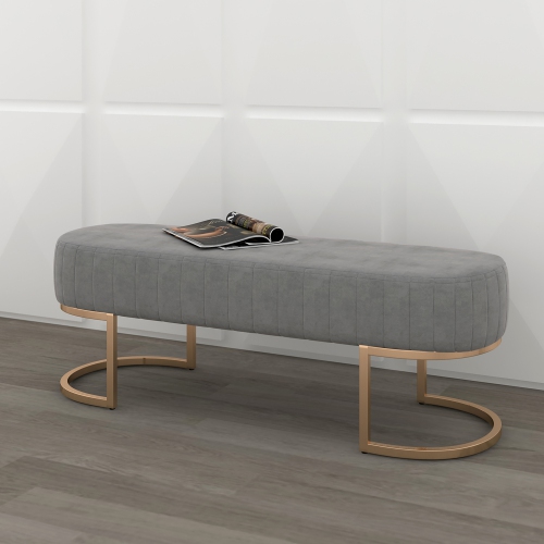 Viva Lifestyle Furiture BENCH - GREY/GOLD LEG
