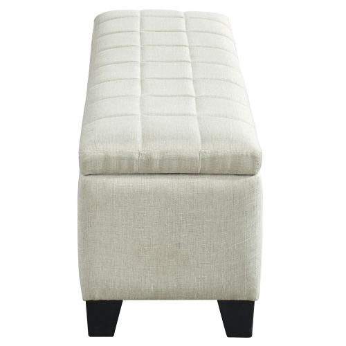 Viva Lifestyle Furiture RECTANGULAR STORAGE OTTOMAN - BEIGE