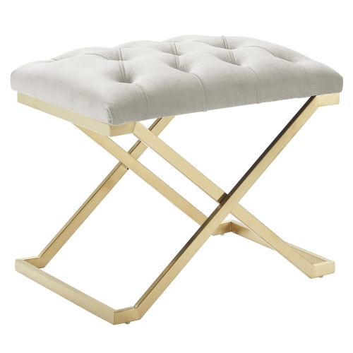 Viva Lifestyle Furiture SINGLE BENCH - IVORY/GOLD