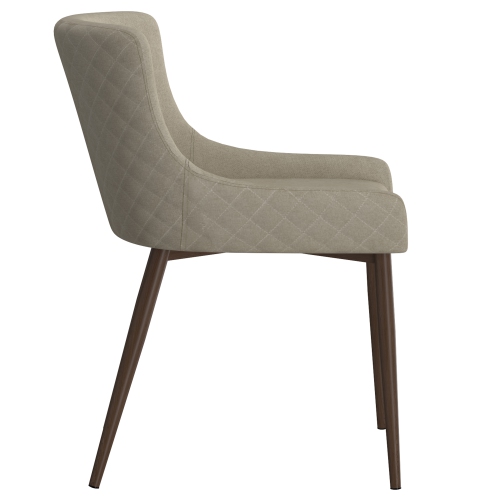 Viva Lifestyle Furiture SIDE CHAIR, SET OF 2 - BEIGE/WALNUT LEG