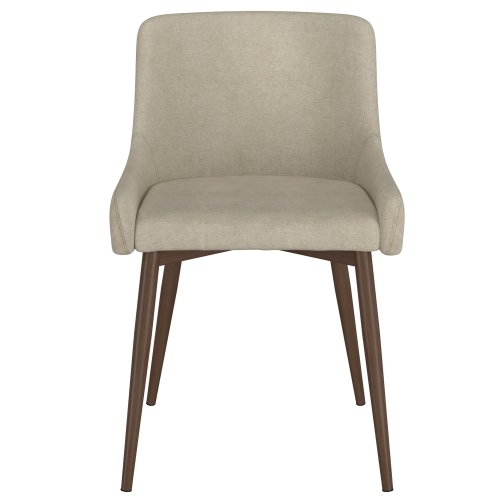 Viva Lifestyle Furiture SIDE CHAIR, SET OF 2 - BEIGE/WALNUT LEG