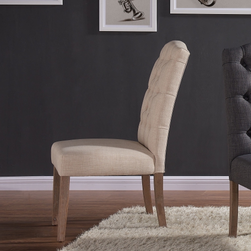 Viva Lifestyle Furiture SIDE CHAIR, SET OF 2 - BEIGE